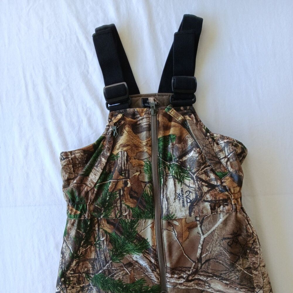 Gander Mountain Realtree Youth Bib Overallls Size Small 12 Year Camo Hunting